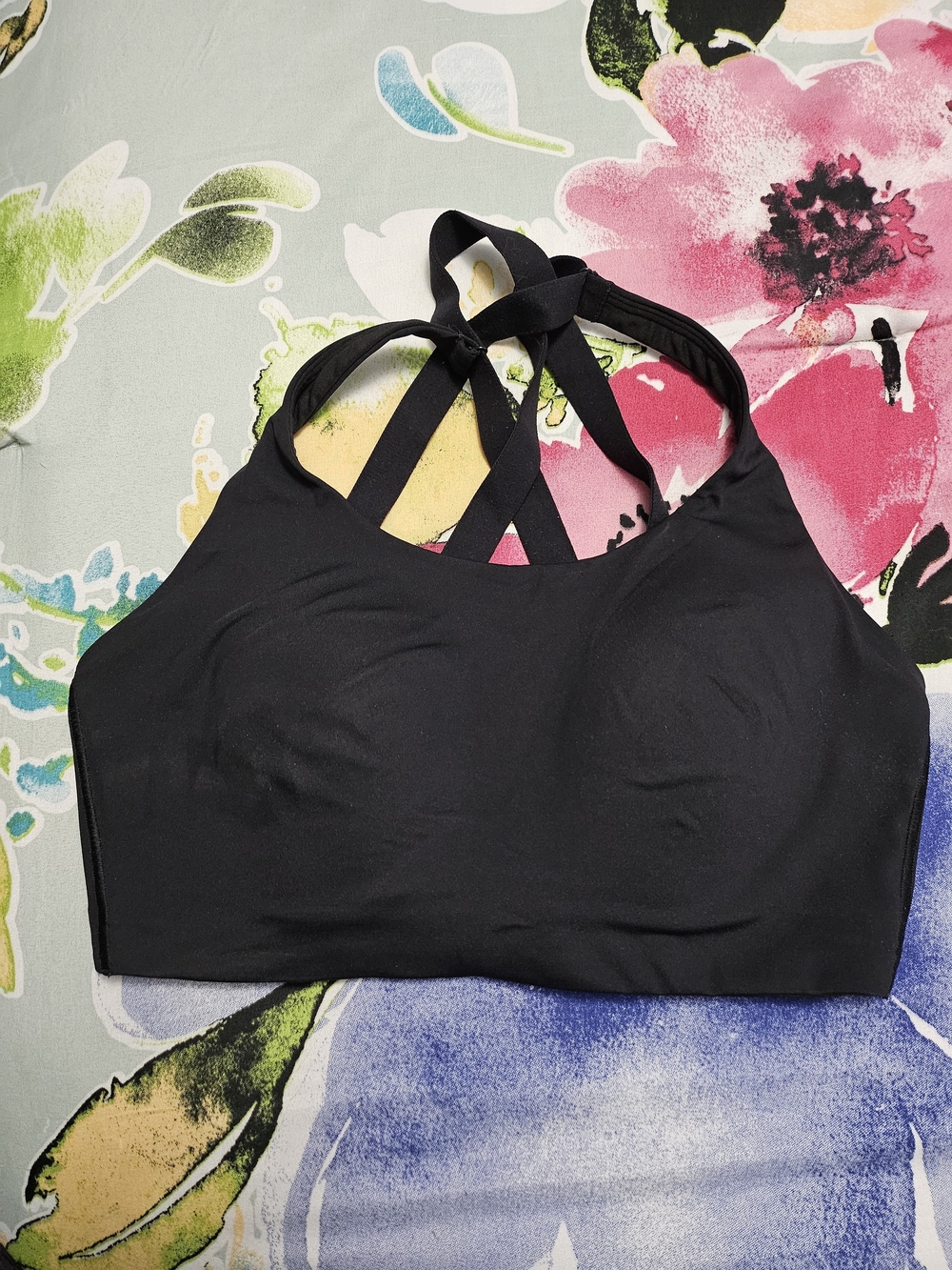lululemon athletica Black Crisscross Back Sports Bra